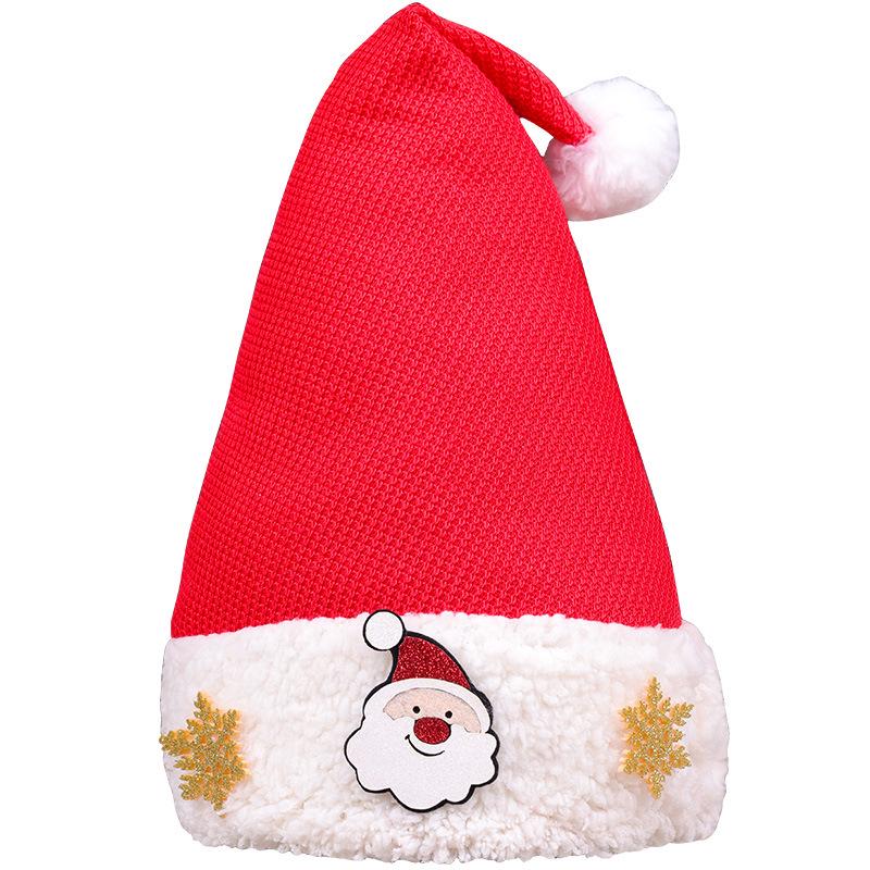 Christmas Knitted Plush Hat for Children & Adults - Festive Party Costume Headwear
