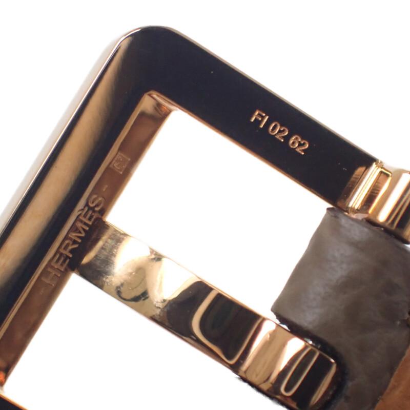 HERMES H081087 belt Etope/Brown Epsom Women