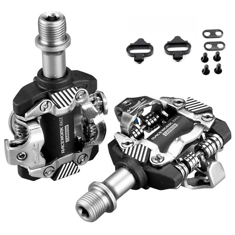 RACEWORK SPD контактные педали Для системы Shimano M8100 SPD нейлоновые mtb педали с шипами Легкий DU подшипник Безшоссейные педали Black Silver