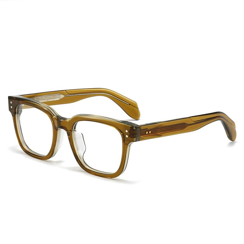 

Мужские очки ручной работы в ретро-квадратной оправе, высококачественные винтажные ацетатные очки для женщин, фирменный дизайн, модные очки в толстой оправе для мужчин