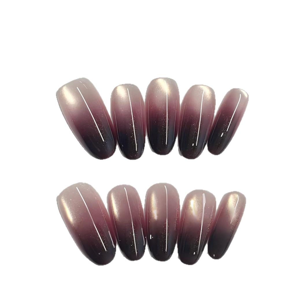 Press On Nails Medium Stiletto Glitter Fake Nails Press Ons with Design Reusable Acrylic False Nail Full Cover Glue On Nail Stick On Nail for Women