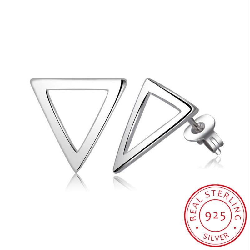 

Real Sterling Color Tiny Triangle Stud Earrings Minimalist For Women Geometric Earrings Studs Dramatic Statement DesignMinimalist Stud