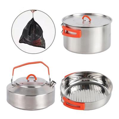 Outdoor 304 Stainless Steel Camping Cookware Set
