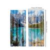 2pcs Jasper Park Maligne Lake Landscape Curtains - Polyester Decorative Drapes with Snow-Capped Mountains & Pine Trees for Bedro