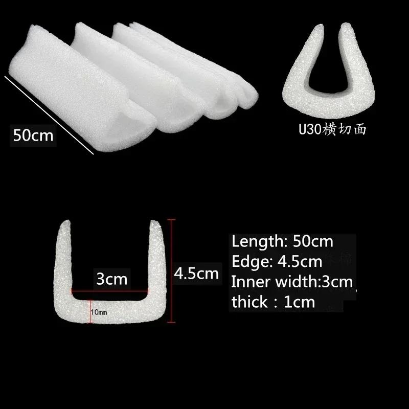 U-Form Perlschaum Schutzecke Tür Fenster Bilderrahmen Gerade Stange Kante Ecke Kollisionsschutz Hülle Weißer Kunststoff Schaumstoff