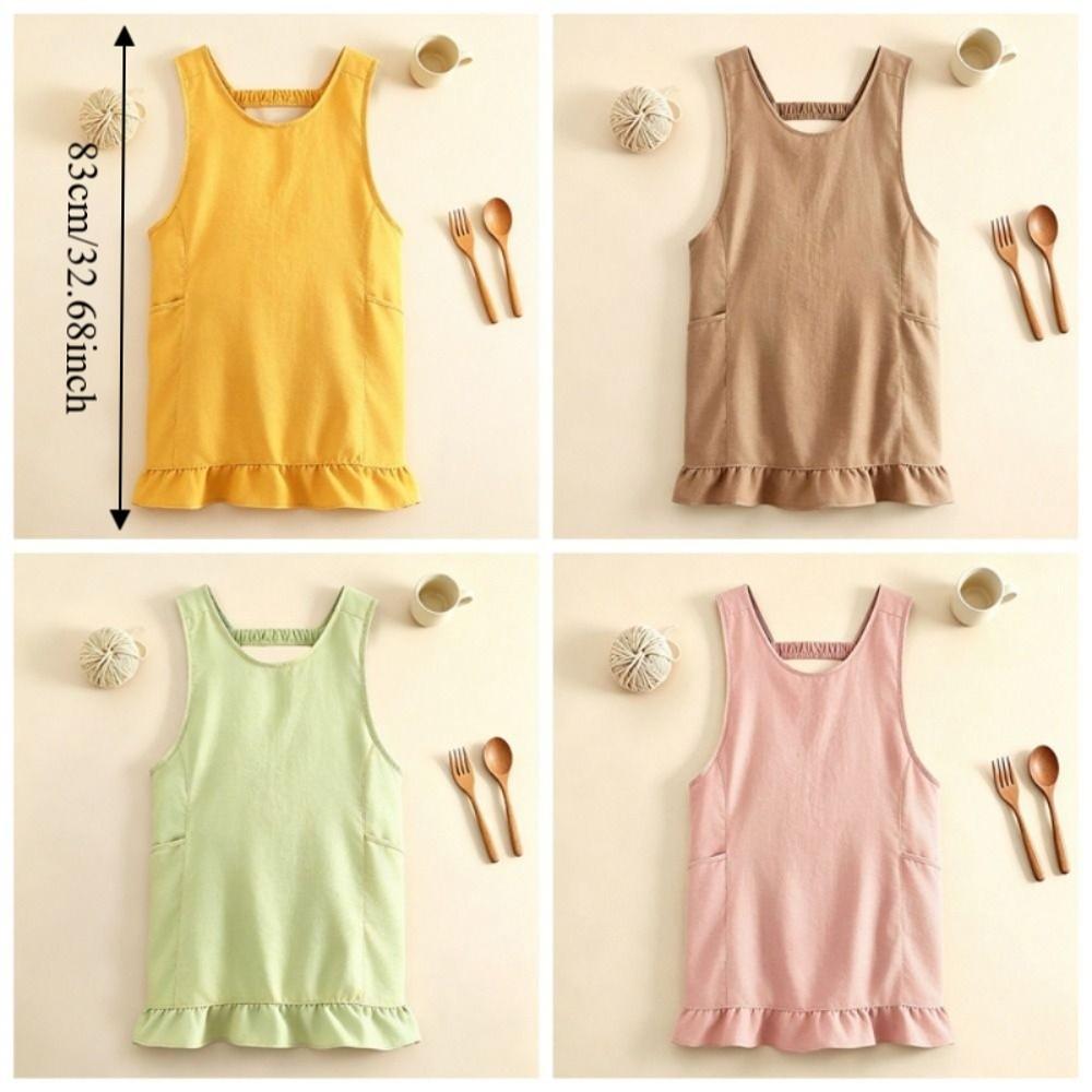 with Pocket Cooking Apron Stain-Resistant Baking Apron Portable Kitchen Apron BBQ