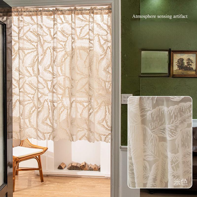 2025No-Drill Door Curtain Partition Curtain Bedroom Sheer Curtain Living Room Blocking Curtain Sheer Door Curtain