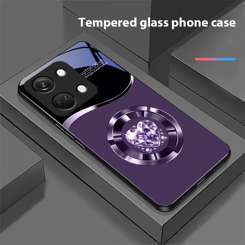 Kreis Diamant Für OnePlus Nord 3 5 6T 7 Pro 8 12 10T Reno8 Lite 5G 10R Nord N30 Hartschale Gehärtetes Glas Handyhülle Schwarz