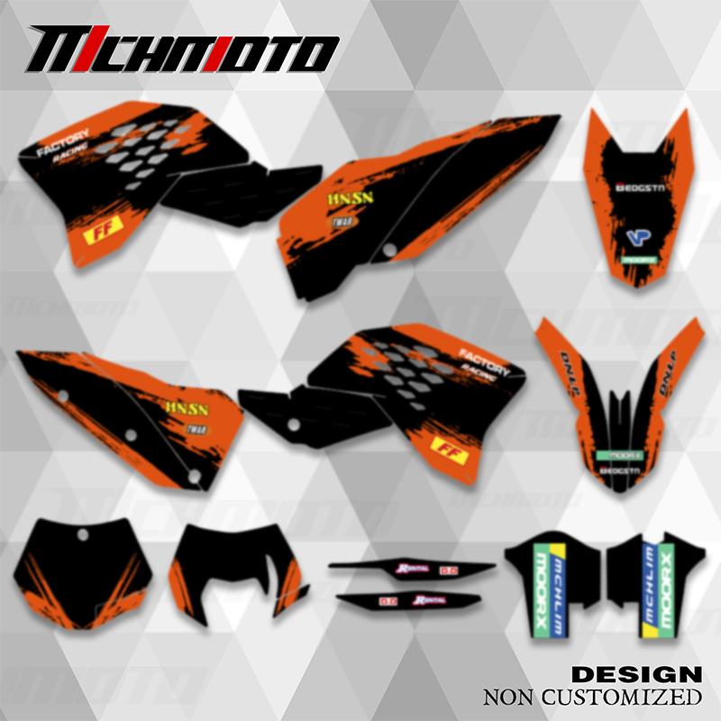 MCHMFG For KTM EXC EXCF 2008 2009 2010 2011 SX SXF 2007 2008 2009 2010 Graphics Background Decals Stickers Number Name