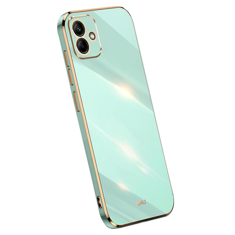 XINLI For Samsung Galaxy A05 4G Case Electroplated Gold Edge TPU Cell Phone Cover