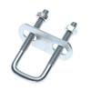 2Sets Iron Pipe U-clamp Right Angle U-bolt Squa Bolt New Square Clamp