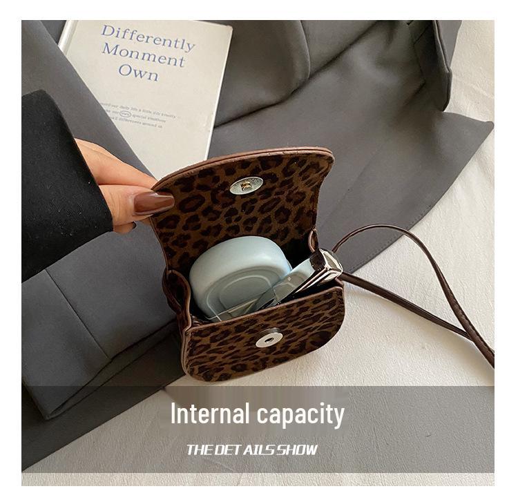 Leopard Print Cute Bow Princess Crossbody Bag for Girls - Mini Square Shoulder Bag Accessory