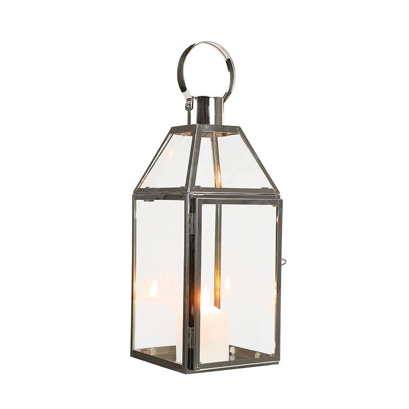 Rose Gold Stainless Steel Candle Holder Decorative Lanterns  with Tempered Glass Table Candle Stick Wedding Party Home Decor