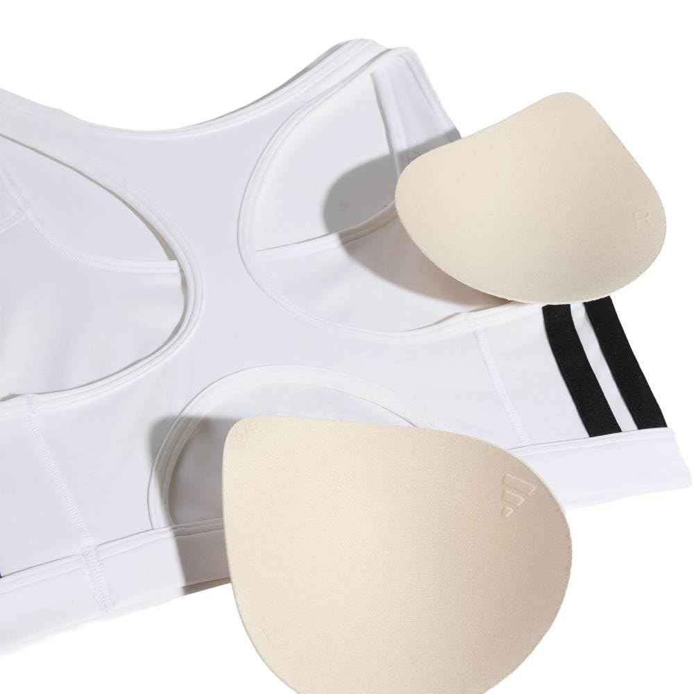 Sports Bra TRN OPTIME Essentials Medium Support Bra CI156 M [Adidas] 3-Stripes Women's White/Black (KA4703)