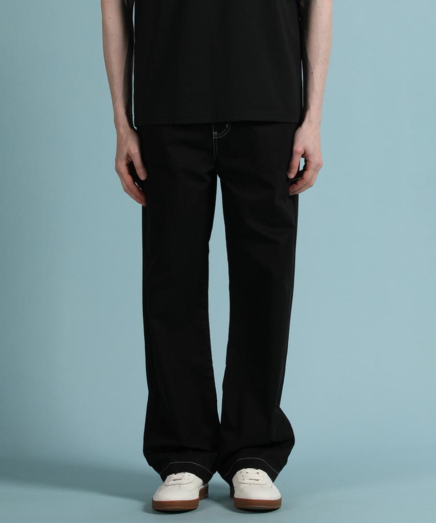 PANICALE Black Wide Stitch Denim Pants (Type A)