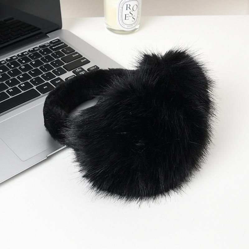 Flauschige und warme zusammenklappbare Plüsch-Ohrenwärmer für Winter-Outdoor-Aktivitäten halten Sie bei kaltem Wetter beim Skifahren warm.