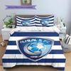 Al Hilal SFC Pattern Bedding,Quilt Set Quilt Cover Pillowcase Home Birthday Gift(1 * Duvet Cover + 2 * Pillowcase, Without Core)