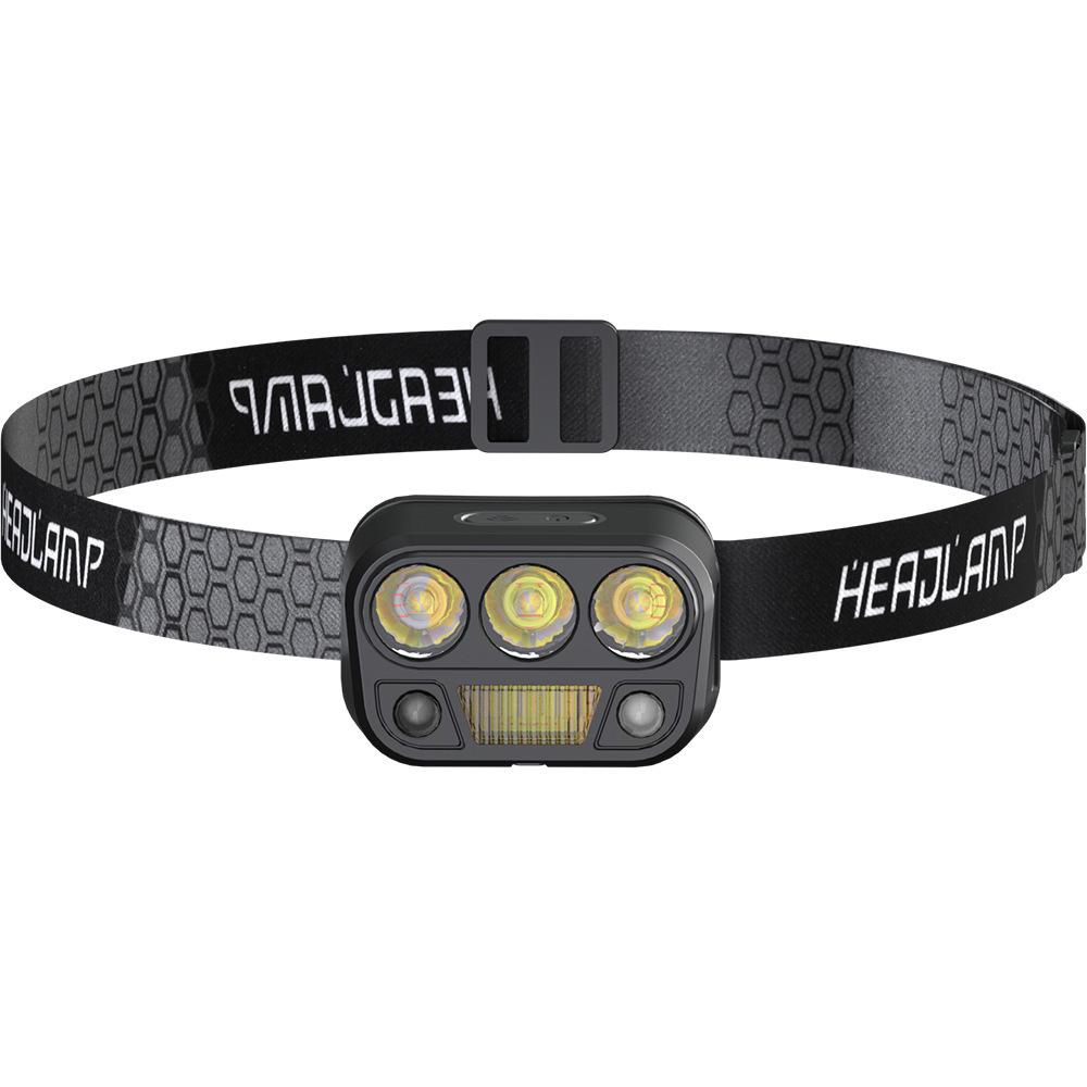 LED Headlamp with USB Charging, Digital Display for Outdoor Activities like Running, Cycling, & Fishing - Lightweight, Cross-Border Induction Design