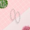 1 Pair Women Large Hoop Earrings Faux Pearl Round Circle Exaggerated Style Party Prom Formal Occasion Ear Hoop Ear Jewelry