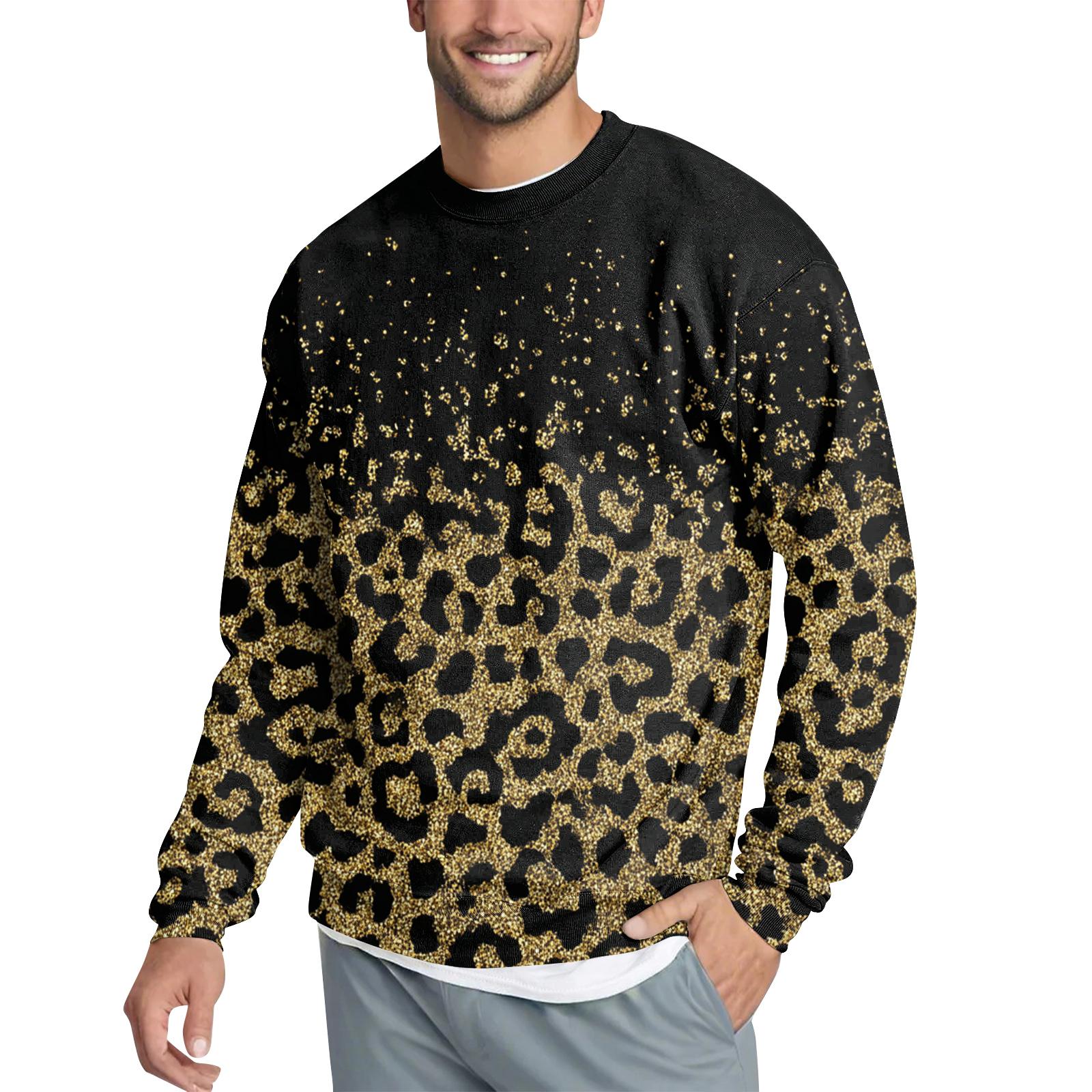 

Мужской повседневный модный свитшот с принтом и круглым вырезом XL жёлтый