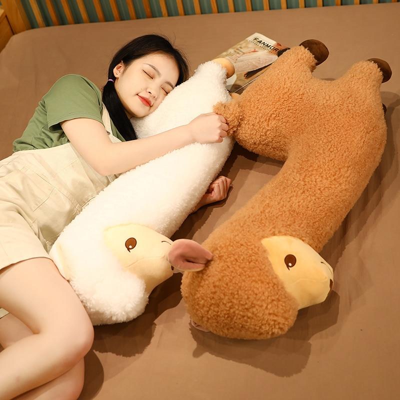 Big Size Alpacasso Plush Toys Lovely Alpaca Plush Pillow Bed Sleeping Cushion Stuffed Soft Toys Baby Girls Gift