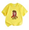 Kids Boys Girls 100% Cotton O-neck Short Sleeve T-Shirt, Cartoon Cool Boy Pattern Casual Soft Breathable Tee for Daily Wear School Holiday Top