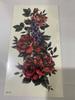 Florals Fake Tattoo Rose Flowers Temporary Tattoos 2 Sheets For Women Girls Watercolor Waterproof  Accessories
