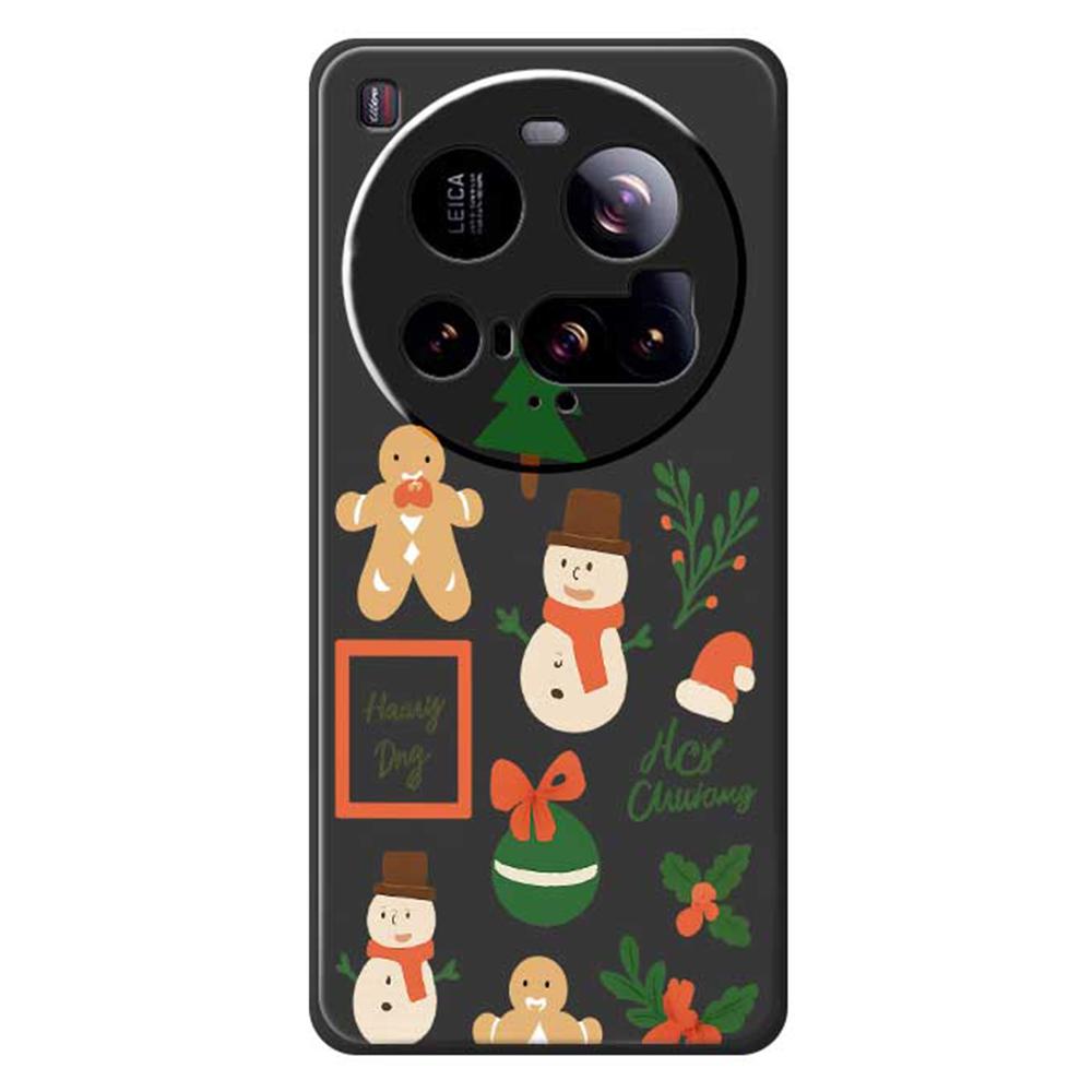 For Xiaomi 15 Ultra Case Christmas Snowman Pattern Printing Straight Edge TPU Phone Back Cover