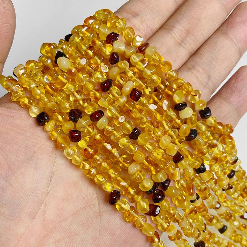 Natural Ambers Stone Bead Irregular Chip Oval Shape Crystal Geavel Bead For Jewelry Making DIY Bracelet Necklace Accessory