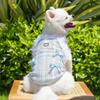 Elegant Laces Pet Vest Breathable Polyester Dog Clothes Hollows Out Pet Dress for Daily Wears and Special Occasions B03E