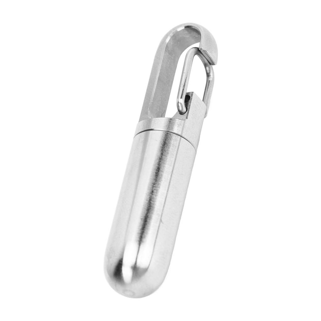 Single Chamber Medicine Case Holder Container Organizer Stainless Steel Small Vial Portable