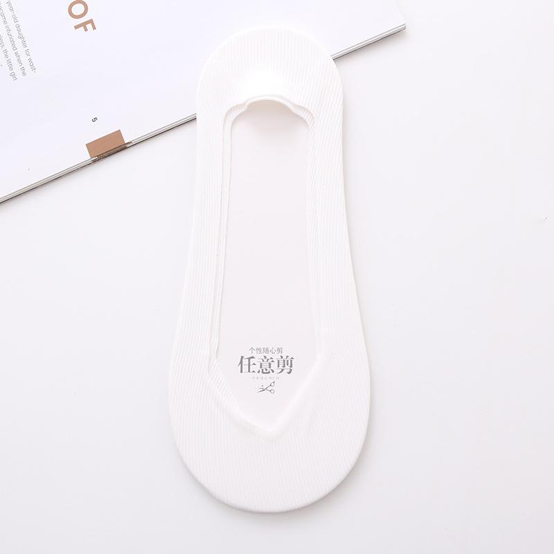 

Женские носки-лодочки из ледяного шелка, Хлопковая подошва, Низкий верх, Мелкий верх, Невидимые носки, Влагоотводящие, Противоскользящие, Не сползающие с пятки Короткие носки 1 pair белый