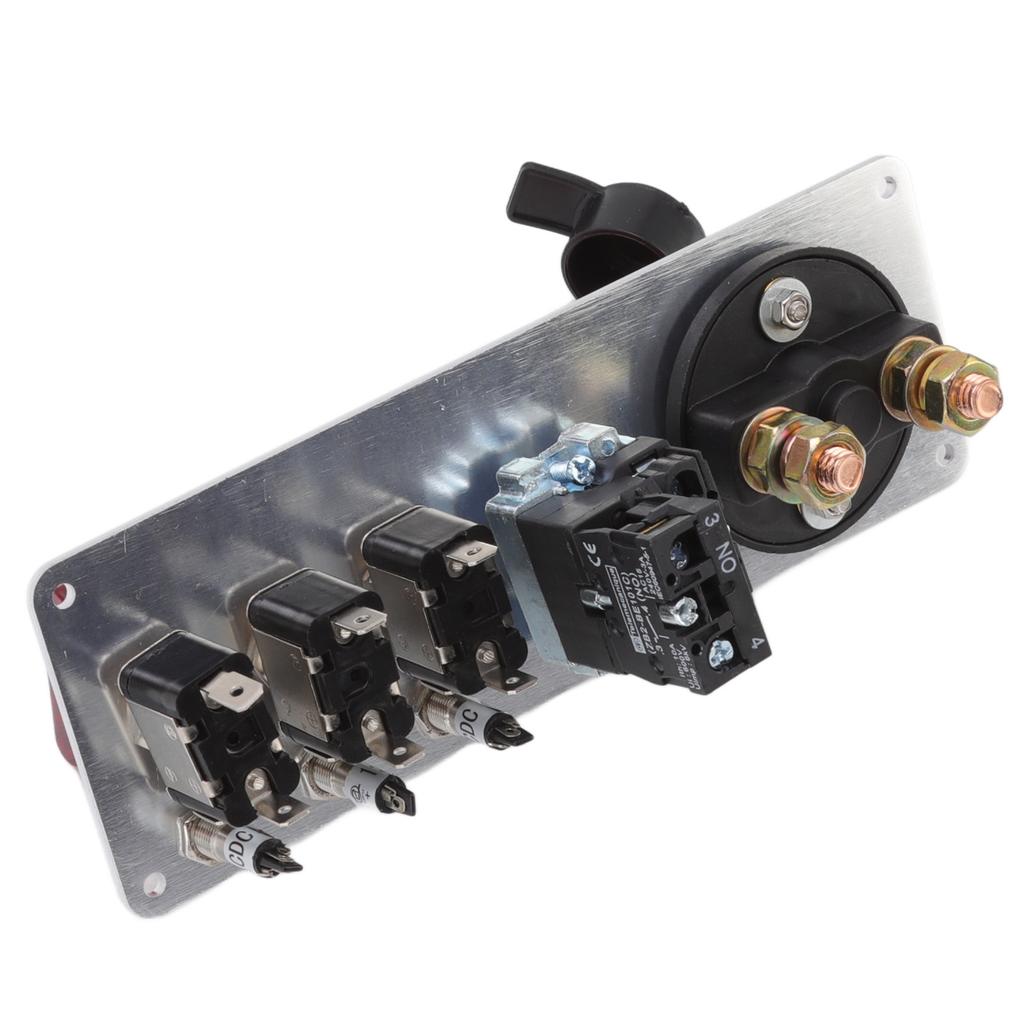 5-in-1 12V LED Kippschalter Zündpanel mit Motorstart-Druckknopf für Rennwagen Wohnmobil LKW