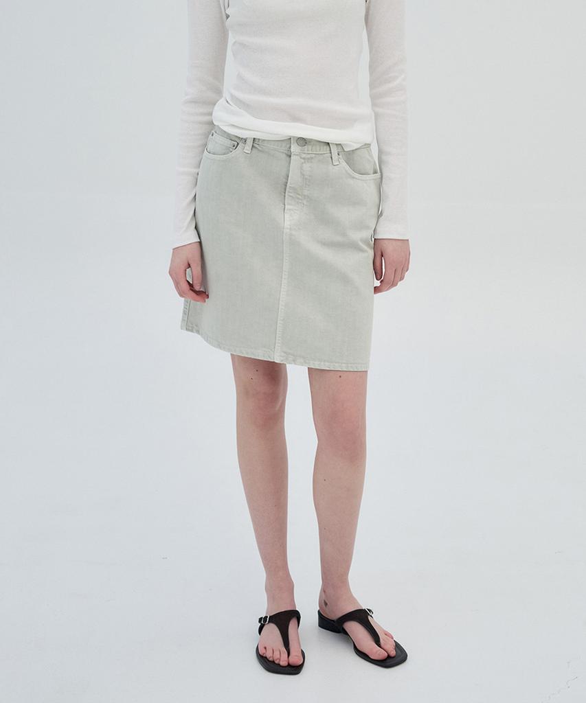 Jeonggamseutyudio Pigment Dyed Denim Skirt_3 Color