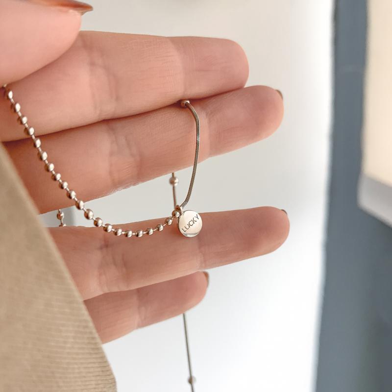 925 Sterling Silver Lucky Choker Aesthetic Necklaces For Women Girls Charms Elegant Jewelry Accessories Jewellery