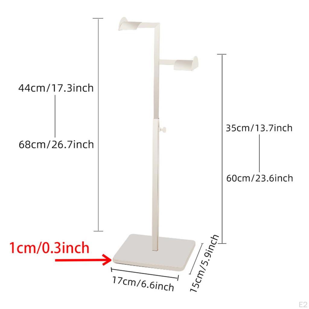 Handbag Display Stand Holder Rack Durable Double Hanging Hook Versatile Bag