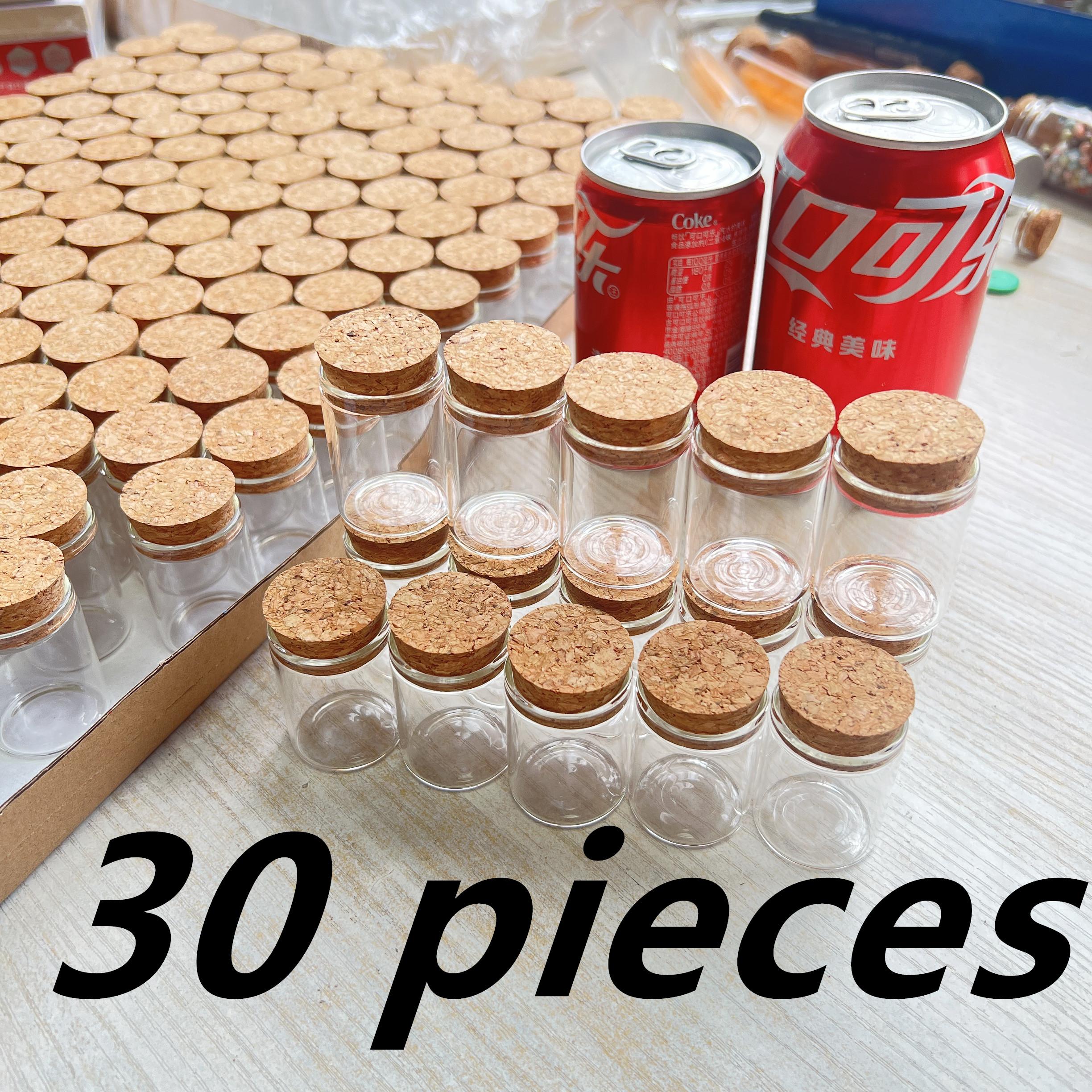 30/54 Pcs 15ml Candle Glass Bottle Cork 26×30×40mm Glass Jars Decor Test tube Candy Seed Storage Container Vials DIY Craft