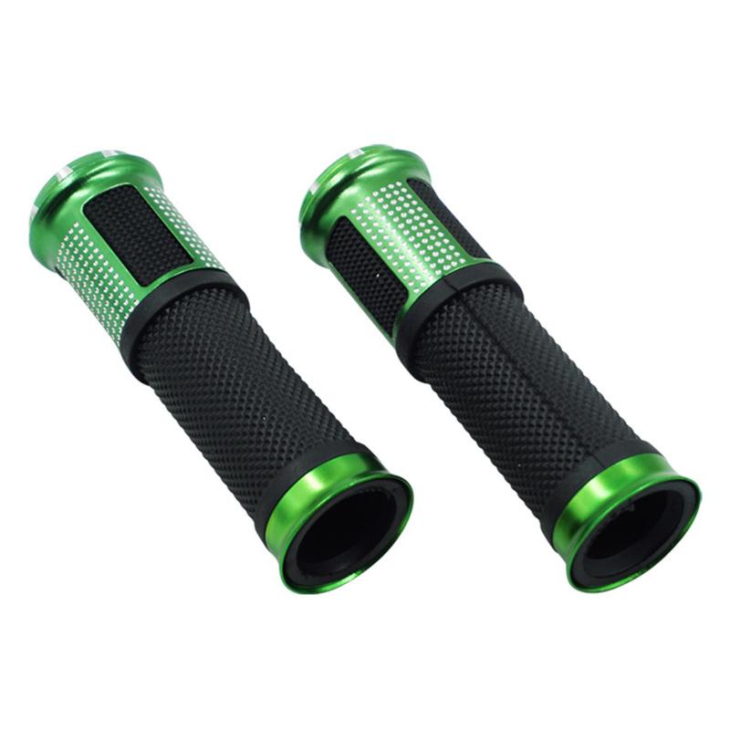 

1 пара ручек для мотоцикла с ЧПУ, алюминиевые мягкие резиновые ручки для руля, универсальные ручки дроссельной заслонки 7/8 дюйма слева