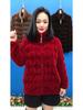 Plus Size Stylish Long-Sleeve Faux Mink Velvet Coat for Middle-Aged and Elderly Women