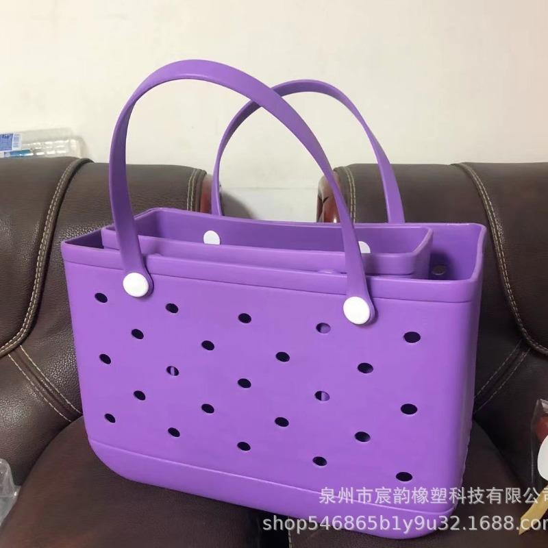 Borse estive carine con buchi Borsa a spalla in EVA Borsa da spiaggia mini in gelatina DIY Borsa a tote