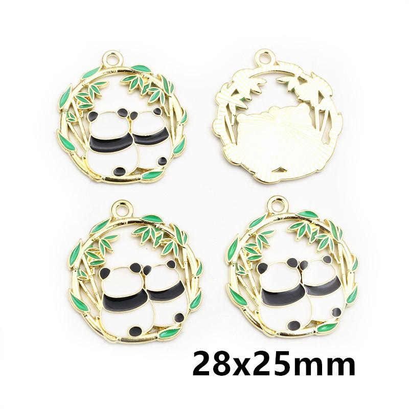 10pcs Enamel Animal Panda Skull Butterfly Charms Pendant Alloy Metal DIY Jewelry Making Accessories for Earrings Necklace