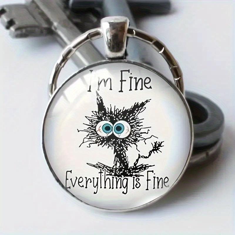 

Saint Alloy Round Keychain Anniversary Gift Ornament One Size срібний