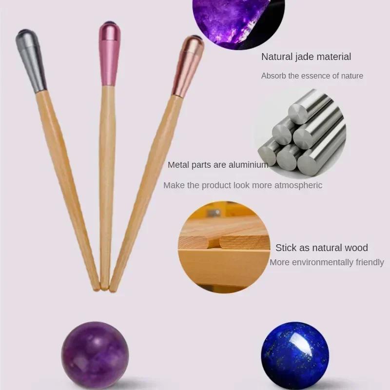 1pc Natural Jade Massage Roller Relieve Dark Circles Under Eyes Face Massaging Ball Woman Skin Care Beauty Tool Cream Applicator