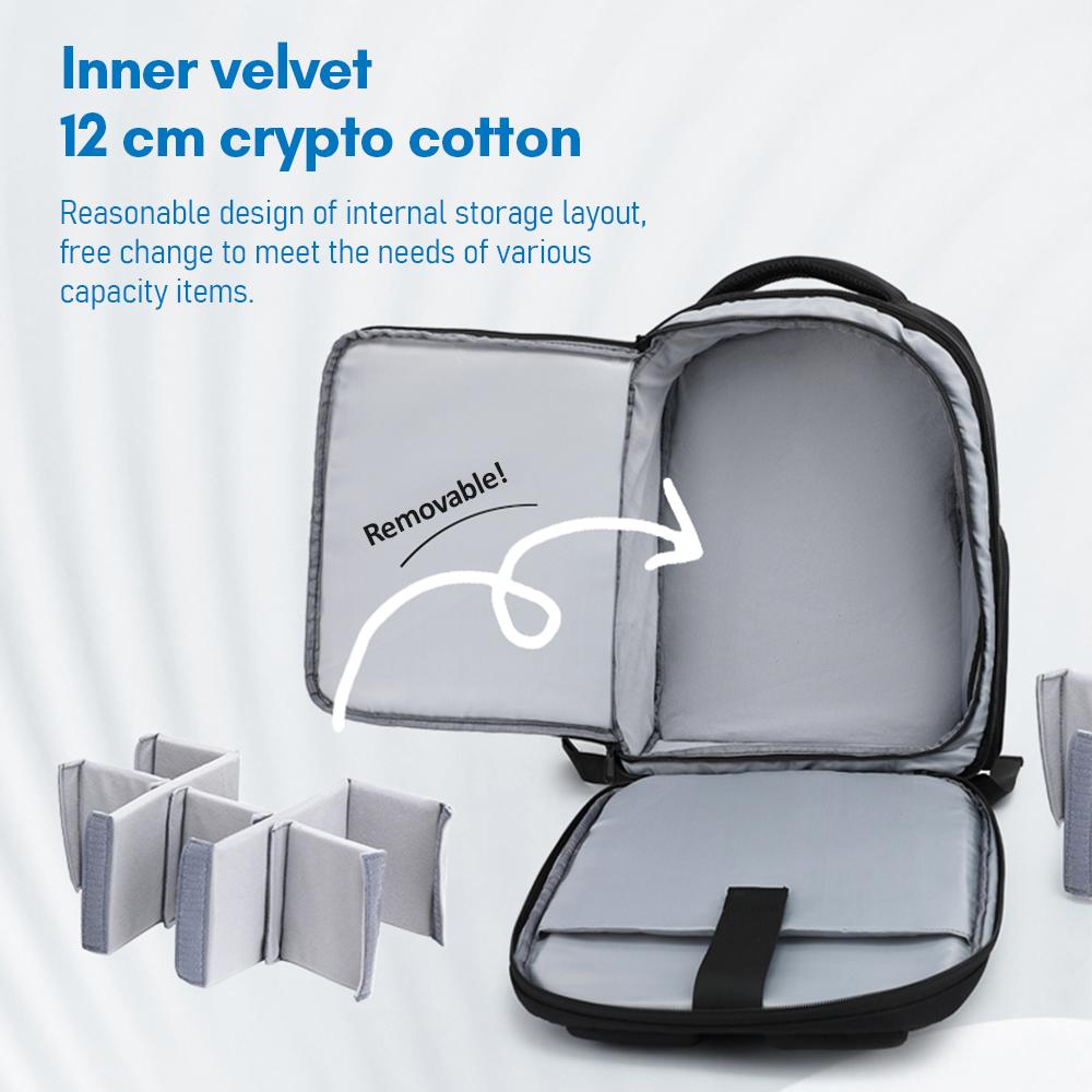 Kameraryggsäck Fotograferingsförvaringsväska Sidöppning Tillgänglig för Bärbar Dator med Flexibla Avdelare