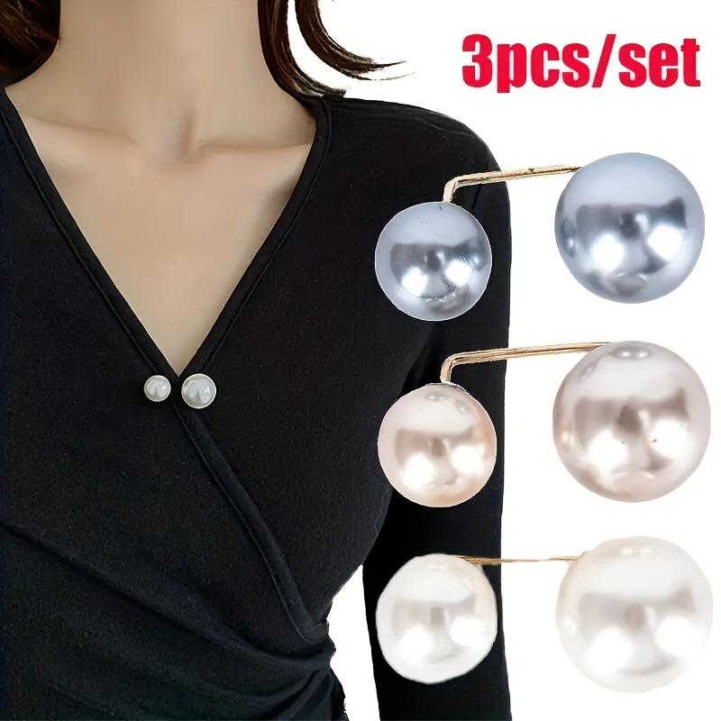 Pearl Cardigan Button: Anti-Exposure Brooch & Waist-Cinching Pin for Skirts and Pants