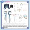 Lauma Cosplay Costume Genshin Impact Lauma Wig Dress Frostmoon Scions Headwear Bracelet Accessories Halloween for Women Girls
