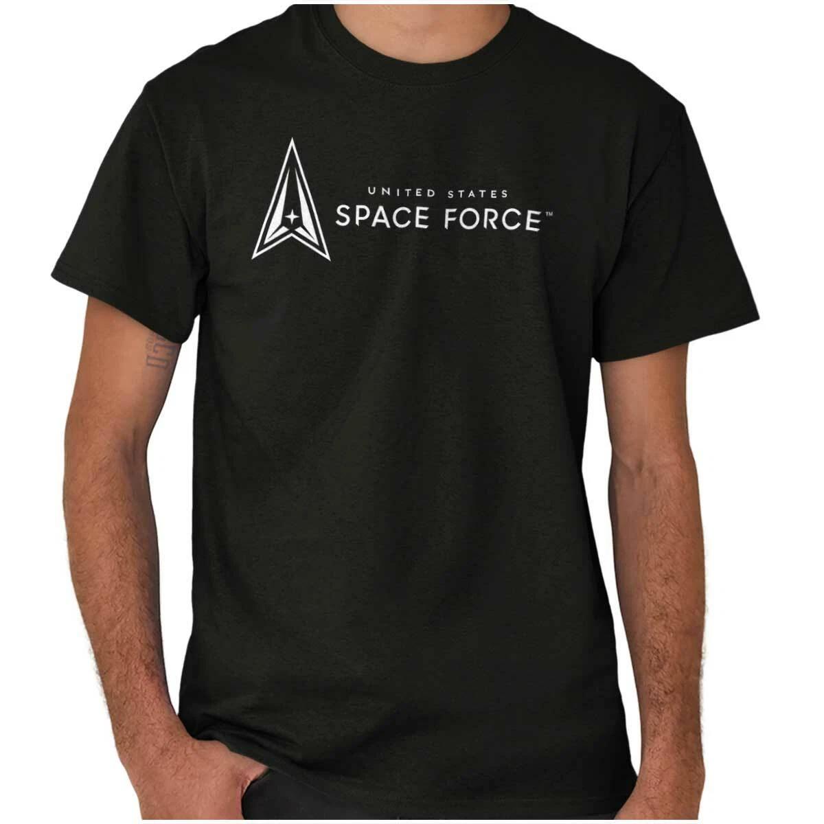 Military United States Space Force USSF Logo Womens or Mens Crewneck T Shirt Tee M