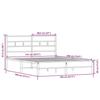 VidaXL Bed Frames Without Mattress Sonoma Oak 140x190 Cm, Double Bed, Bedroom Furniture, Guest Bed, Bed, Frame 4017254