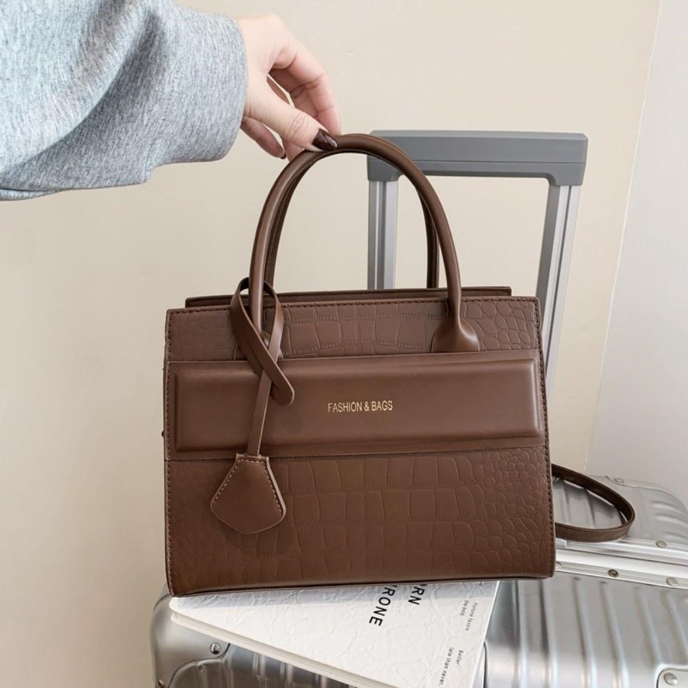 Medium Size Large Capacity Crossbody Bag Multi Color Handbag Stone Pattern Shoulder Bag Shopping