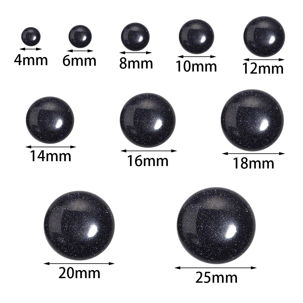 5-10 Stück Naturstein Cabochon Schwarzer Sandstein Rund Flachboden Cabochon Perlen Zur Schmuckherstellung DIY Ring Anhänger Zubehör